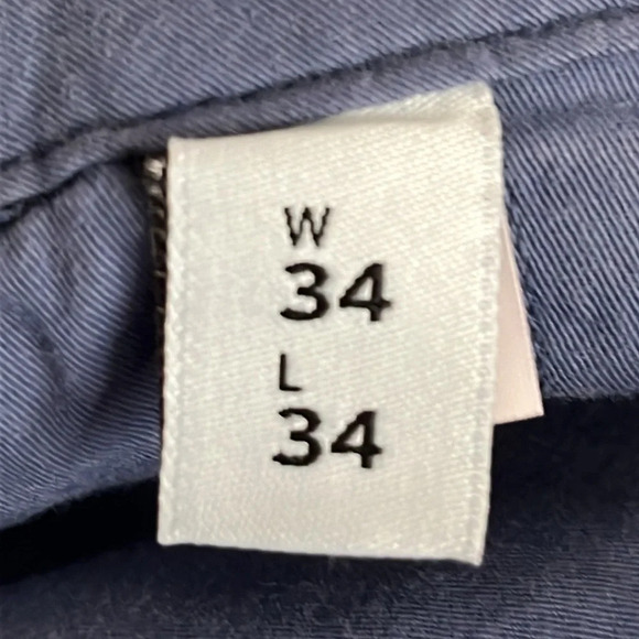 Amendi Gunnar Blue Organic Cotton Pleat Front Button Fly Pants - NWOT - Size 34 - Picture 6 of 10